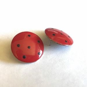 Vintage 1980s Lady Bug Earrings